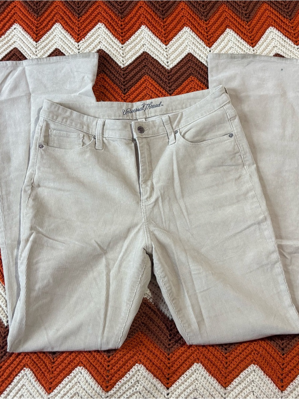 Universal Thread Women's Cream Corduroy Boot Cut Jeans